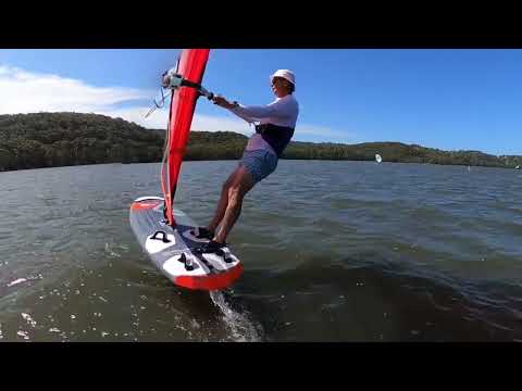 How to Gybe a Severne Alien 125lt Windfoil on a RedWing 1400 Foil and a 6m Foil Glide.