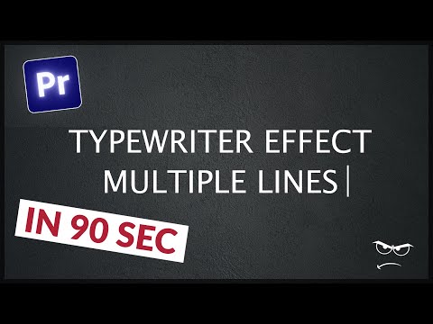 How to make Typewriter Effect "Multiple Lines" | Premiere Pro