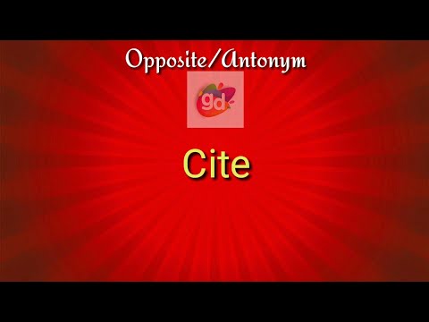 Antonym For Cite