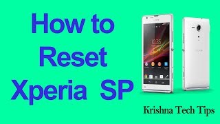 Hard Reset Sony Xperia SP C5303 - Recovery Mode & Reset Code