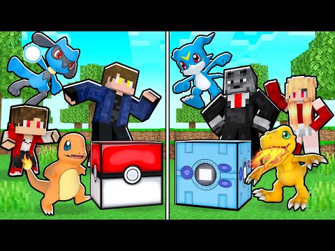 NOVA LUCKY PIXELMON de POKEMON vs NOVA LUCKY DIGIMON no MINECRAFT