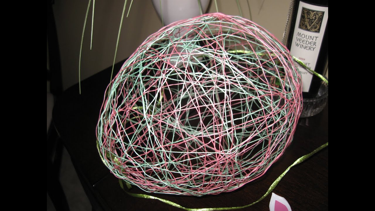 Big String Easter Eggs Craft Tutorial