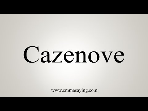 How To Say Cazenove