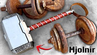 Machining Solid THOR Hammer out of Heavy Dumbbells