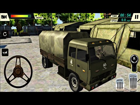 US ARMY CARGO TRANSPORT TRUCK DRIVING SIMULATOR ANDROID GAMEPLAY