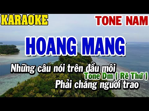 Karaoke Hoang Mang Tone Nam Rê Thứ ( Dm ) | Karaoke Beat | 84