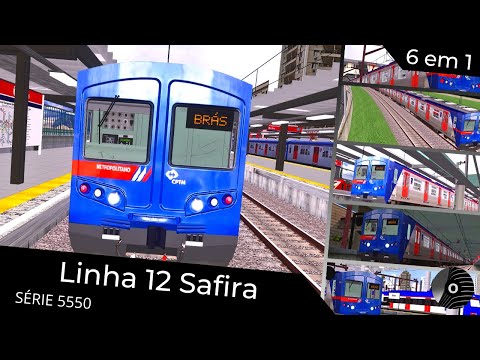 OpenBVE - LINE 12 SAPPHIRE with the EMU 5550 SERIES of CPTM! Calmon Viana to Brás