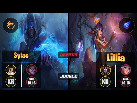 Haru SYLAS (Jungle) [Conqueror] VS LILLIA - Grandmaster KR Patch 10.16