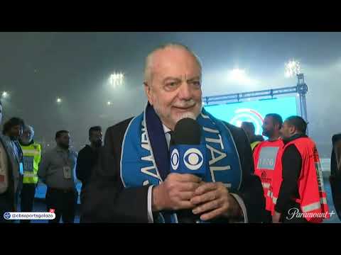 Napoli owner Aurelio De Laurentiis celebrates Napoli's first Scudetto in 33 years