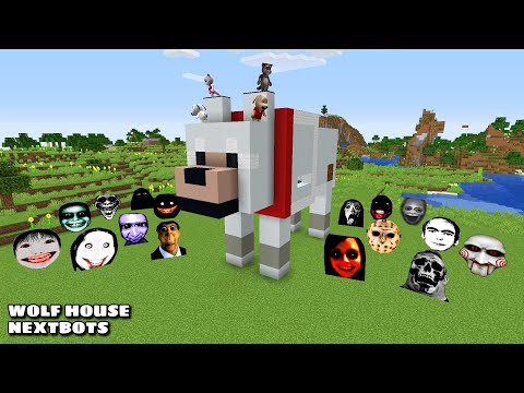 SURVIVAL WOLF HOUSE WITH 100 NEXTBOTS in Minecraft - Gameplay - Coffin Meme