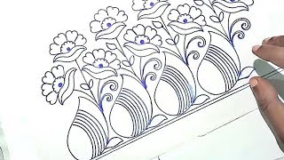 Draw Online Hand Embroidery Designs Drawing Flowers