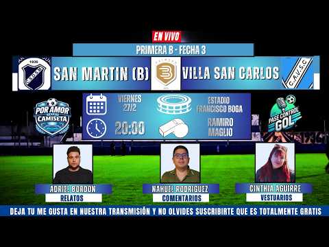 SAN MARTIN DE BURZACO VS VILLA SAN CARLOS | FECHA 3 EN VIVO 🔴 PRIMERA B 2026