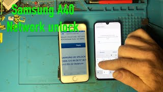 Samsung A40 Unlock network MCK,PIN