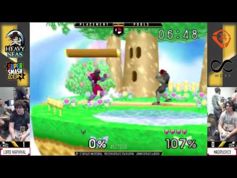 LGB - lord narwhal (Black Falcon) Vs. Madrush21 (Red Falcon) SSB64 - Placement Pools