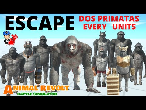 Escape dos Primatas Every Units - Gangue do Goro - Animal Revolt Battle Simulator