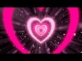 Heart Tunnel💖Pink Heart Background | Neon Heart Background Video | Wallpaper Heart [3 Hours]-4K