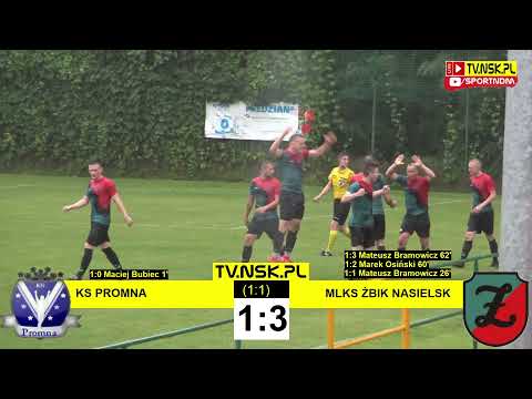 tv.nsk.pl [bramki] KS Promna - MLKS Żbik Nasielsk 1:3 (1:1) 2021-07-03 g. 16 Awans Żbika do IV ligi