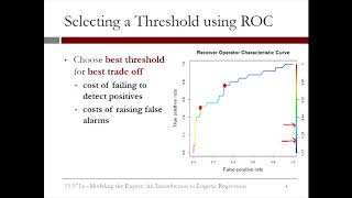 3.2.10 Introduction to Logistical Regression - Video 6: ROC Curves
