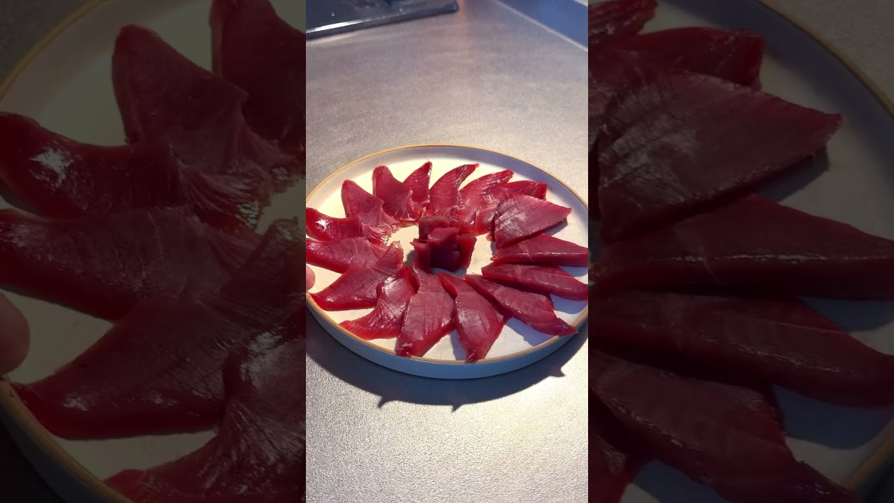 鰹と豆苗のユッケパッチョ　#shorts