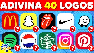 Adivina el LOGO 🤔| 40 Logos FAMOSOS | Logo Quiz