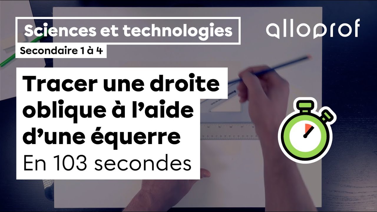 Tracer une droite oblique à l’aide d’une équerre