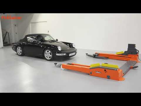 Porsche 911 auf mobiler Hebebühne FHB 3000 3t   Porsche 911 on FHB 3000 3t mobile lift