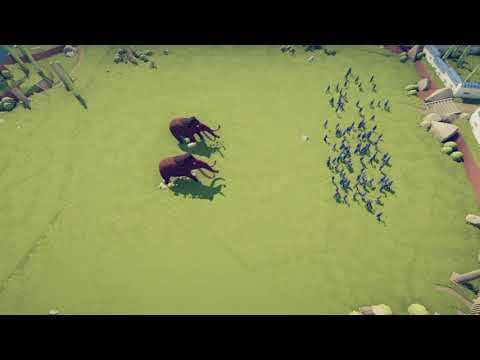 2 Mammoths V 100 Potion Sellers in TABS (Totally Accurate Battle Simulator)