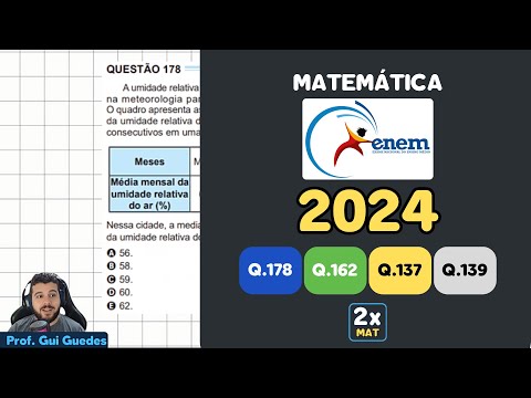 Resolução Matemática ENEM 2024 - Questão 178 - Caderno Azul | A umidade relativa do ar é um dos
