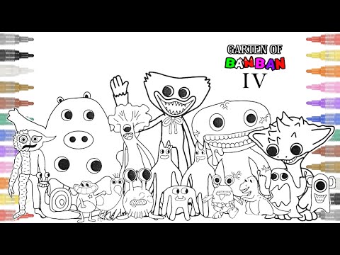 Garten Of Banban 4 / Coloring pages / Visiting Huggy Wuggy / NCS MUSIC
