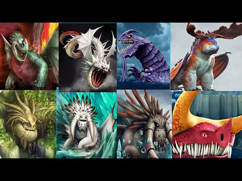 All 8 LEGENDARY DRAGONS (New Crimson Goregutter ) - Dragons:Rise of Berk New Update