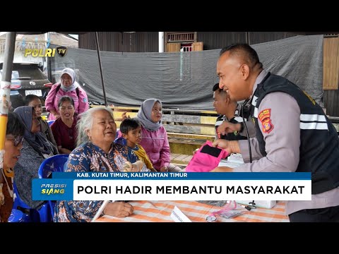 RESPONS TERPADU POLRES KUTIM BANTU WARGA TERDAMPAK BANJIR MUARA WAHAU