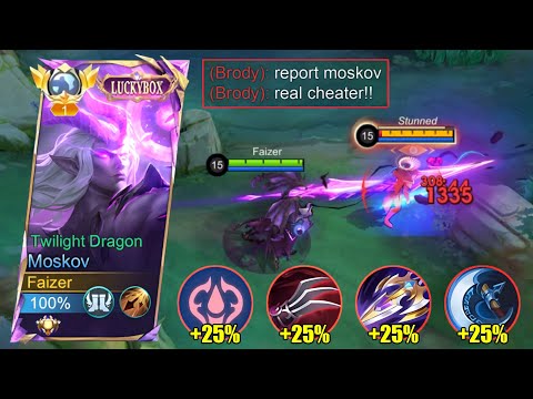 MOSKOV INSANE LIFESTEAL & CRIT DAMAGE 100% BROKEN | MOSKOV NEW BEST BUILD & EMBLEM 2024