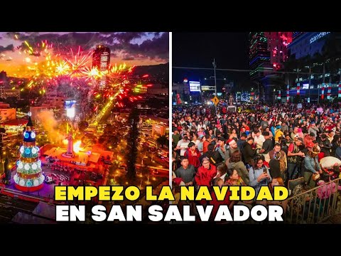¡INAUGURACION DEL ARBOL NAVIDEÑO EN EL SALVADOR DEL MUNDO!