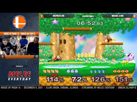House of Paign 15 - Drephen & RiK (Fox,Sheik) vs. Michael & Iori (Puff,Peach) - SSBM - Doubles, LF
