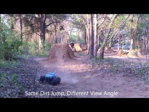 Jumping The RC Traxxas E-Maxx Brushless at Dunlop BMX Park in Arlington TX