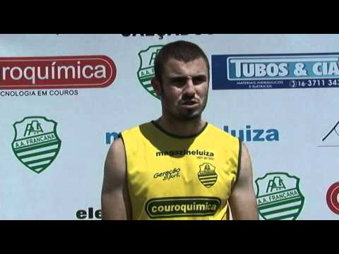 Entrevista com nosso goleiro Jordan após o jogo Francana 1 x 1 Comercial 07 09 2011