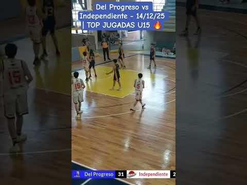 Del Progreso vs Independiente- 14/12/25 | TOP JUGADAS U15 🔥 #basketball #highlights