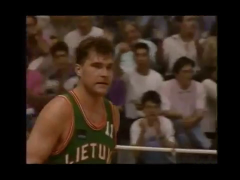 1992 Croatia Lithuania Sabonis Kukoc Radja Marculionis Petrovic