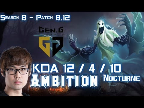 GEN Ambition NOCTURNE vs LEE SIN Jungle - Patch 8.12 KR Ranked