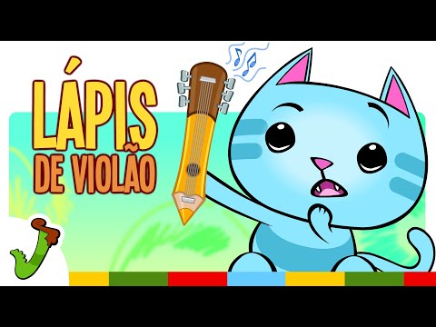 Gatinho brincando: Lápis de Violão?  Jacarelvis e seus Amigos