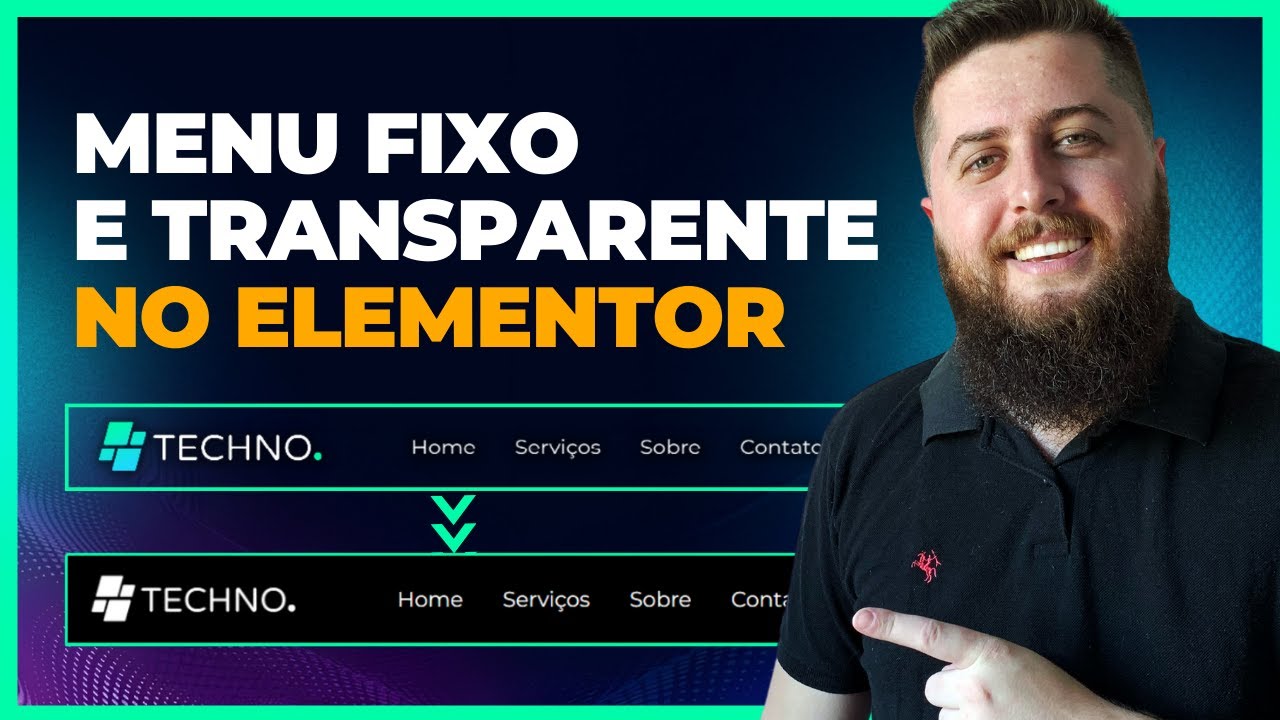 Como Criar MENU FIXO e Transparente que Muda de Cor ao Rolar o Site [Elementor]