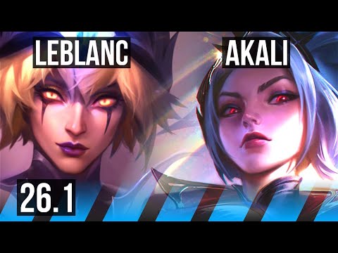 LEBLANC vs AKALI (MID) | Good KDA: 11/1/4 | EUW Master | 26.1