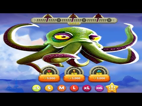 Hungry Dragon - New Boss - OCTONI - Octopus Boss Battle - 24 All Dragons Unlocked ( Android & IOS )