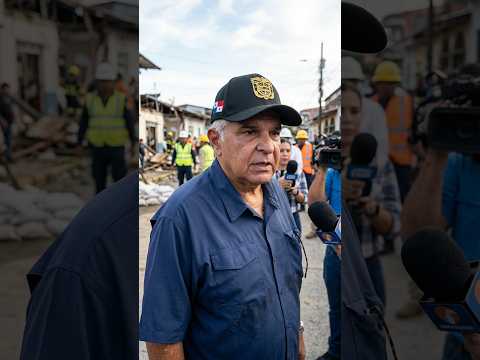 El presidente de PANAMÁ recorre zonas afectadas por el SISMO #shorts