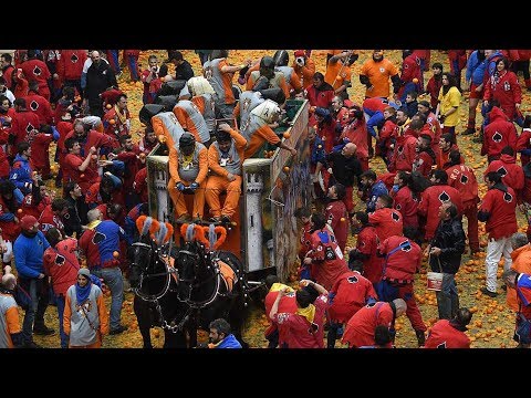 Thousands attend annual 'Battle of the Oranges' in Italy