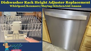Dishwasher Top Rack Height Adjuster - How to Replace | Easy DIY | Replace Broken Rack Wheels Whirlpool