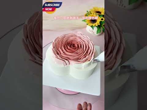 So yummy simple giant 💖rose cake decoration 😍Cooking real food