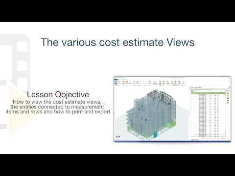 PriMus-IFC Tutorial - The various cost estimate Views - ACCA software