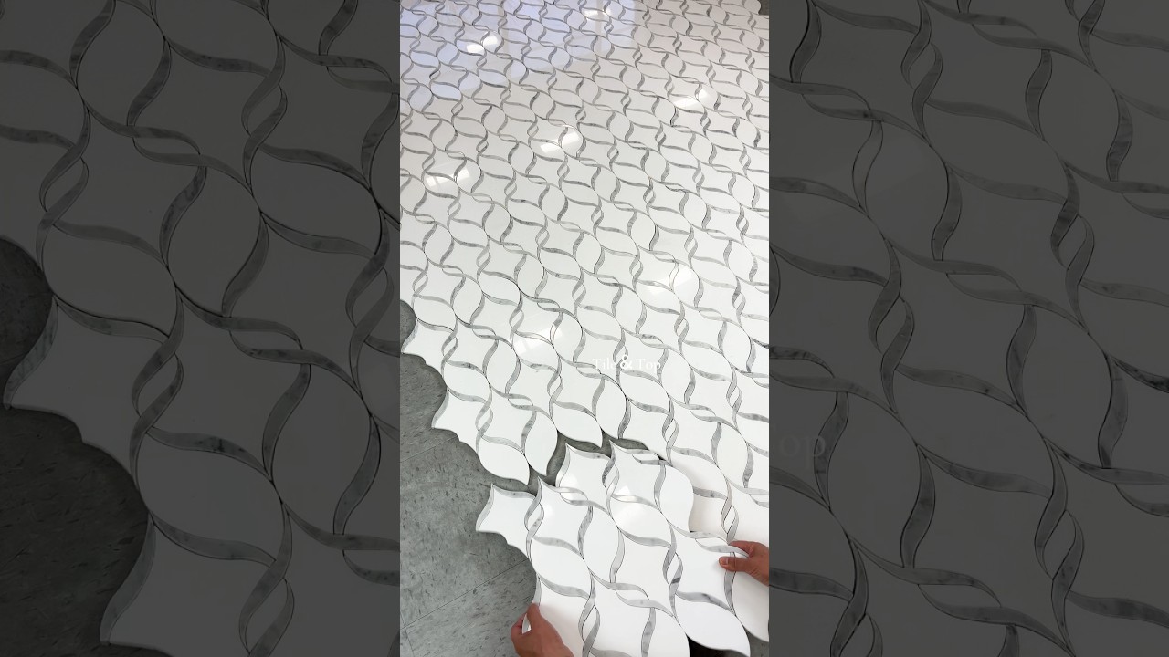 ✨ Where Luxury Meets Design ✨ #waterjetmosaic #luxurytiles #tiledesign #mosic