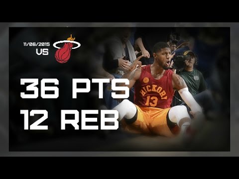 Paul George Full Highlights vs Heat - 36 pts, 12 reb (11/06/2015) NBA HD